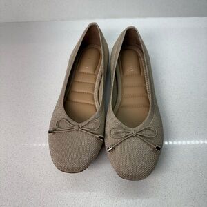 Kelly & Katie Sparkling Beige Flats